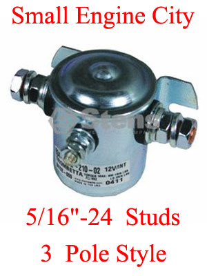 435-008-UN 372 Starter Solenoid 5/16-24 Studs  -  3 - Pole Style