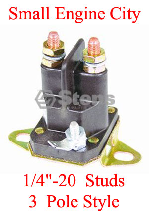 435-097-UN 372 Starter Solenoid 1/4-20 Studs  -  3 Pole Style