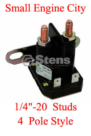 435-151-JD 143 Starter Solenoid 1/4-20 Studs - 4 Pole Style